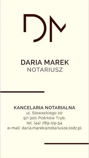 Kancelaria Notarialna Daria Marek Notariusz Piotrków Tryb.